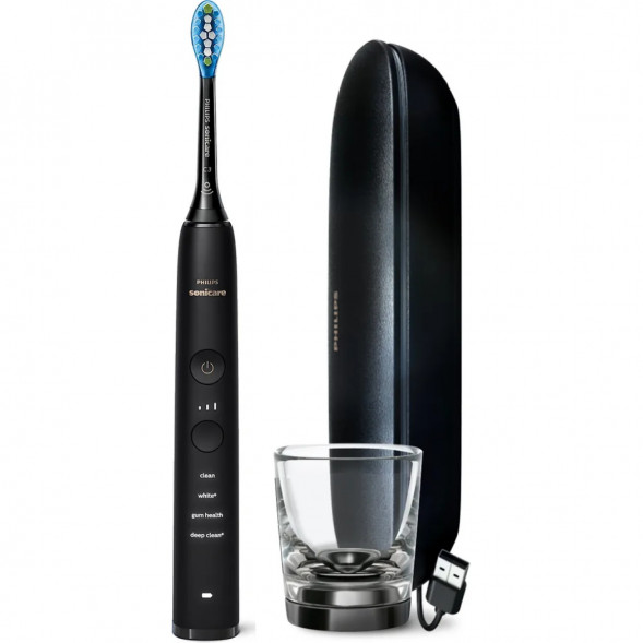 Электрическая зубная щетка Philips Sonicare Diamond Clean 9000 с USB-футляром и зарядным стеклом HX9911/09 в Нальчике