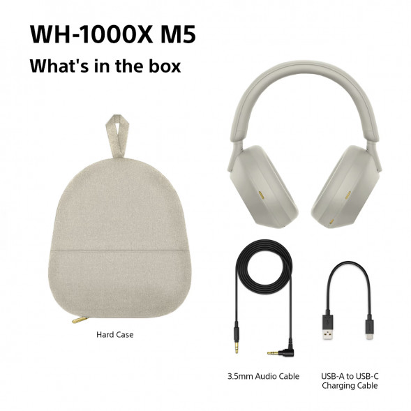 Беспроводные наушники Sony WH-1000XM5, серебристый в Нальчике