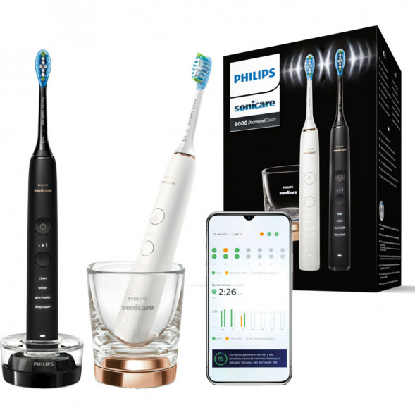 Набор из 2 электрических зубных щеток Philips Sonicare HX9914/57 9000 DiamondClean в Нальчике