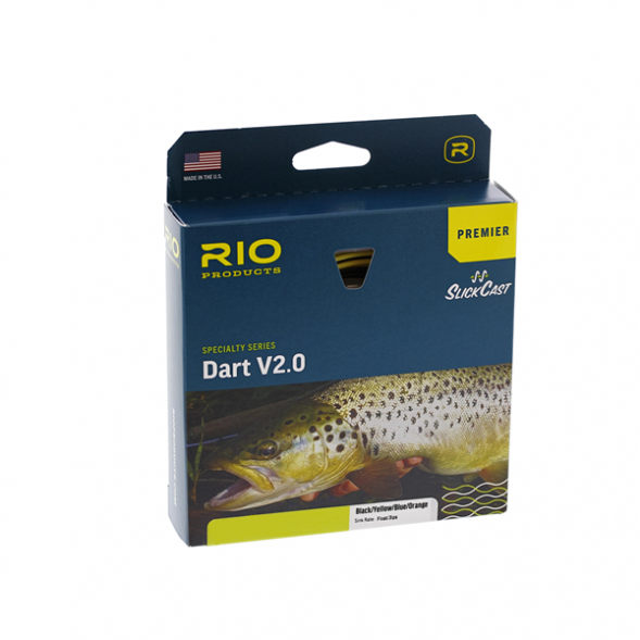 Леска RIO Premier Dart V2.0 Float WF7F/S3, Black/Yellow/Blue/Orange в Нальчике