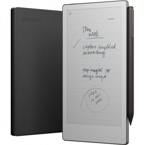 Графический планшет reMarkable Paper Pro Move + Стилус MarkerPlus + Чехол BookFolio Premium Leather, Black в Нальчике
