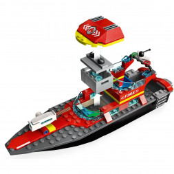 Конструктор LEGO City 60373 "Пожарно-спасательная лодка", 144 деталей